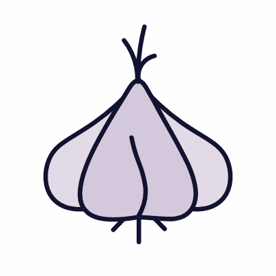 Garlic, Animated Icon, Lineal