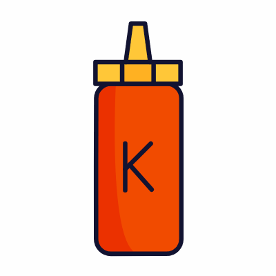 Ketchup, Animated Icon, Lineal