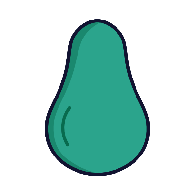 Avocado, Animated Icon, Lineal