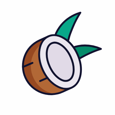Coconut, Animated Icon, Lineal