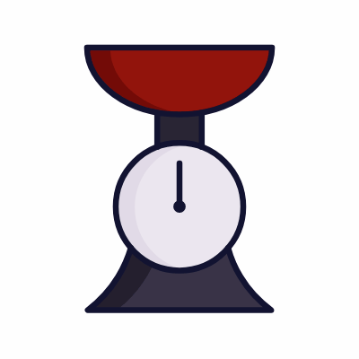 Kitchen scale, Animated Icon, Lineal