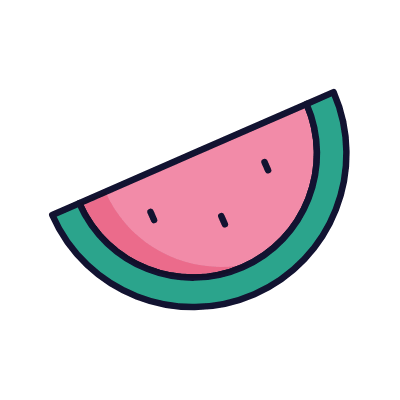 Watermelon, Animated Icon, Lineal