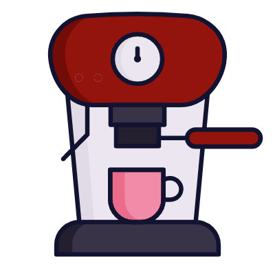 Coffee machine, Animated Icon, Lineal
