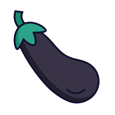 Aubergine, Animated Icon, Lineal