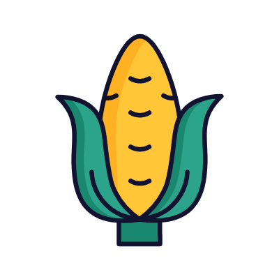Corn, Animated Icon, Lineal