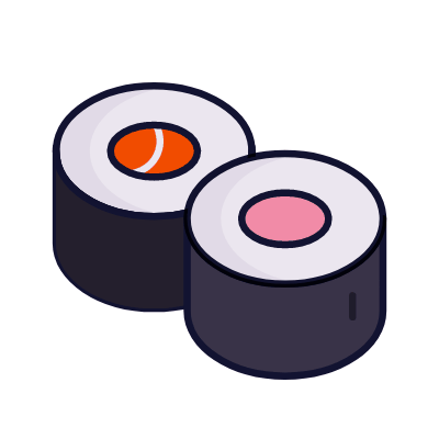 Sushi, Animated Icon, Lineal