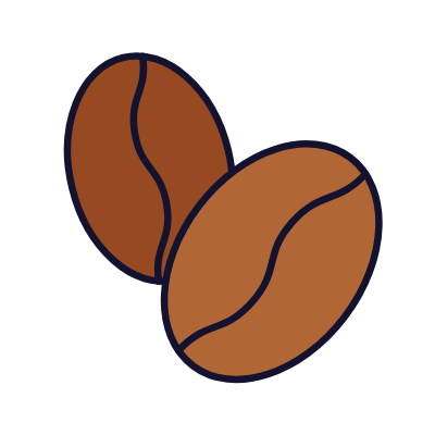 Coffee beans, Animated Icon, Lineal