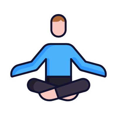 Meditation, Animated Icon, Lineal