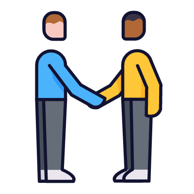 Handshake, Animated Icon, Lineal