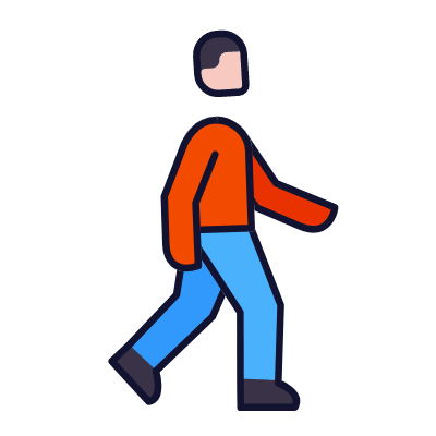 Walk, Animated Icon, Lineal