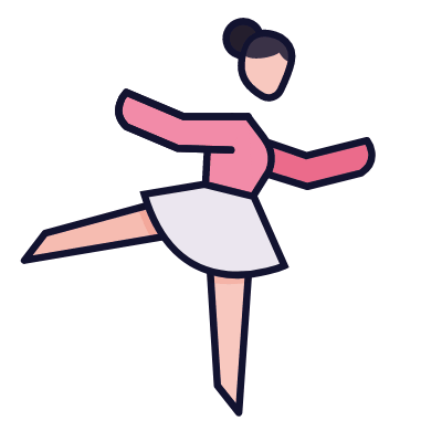 Ballet dancer, Animated Icon, Lineal
