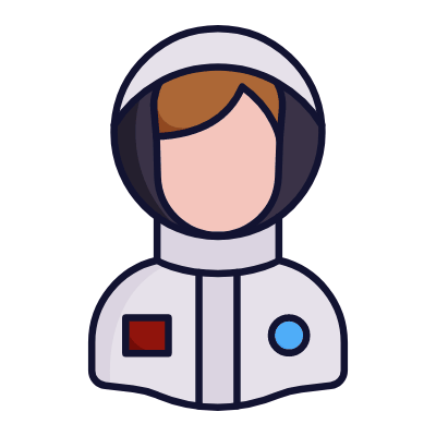 Spaceman, Animated Icon, Lineal