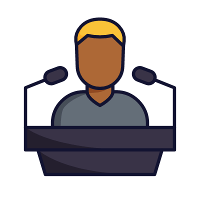 Lecturer, Animated Icon, Lineal