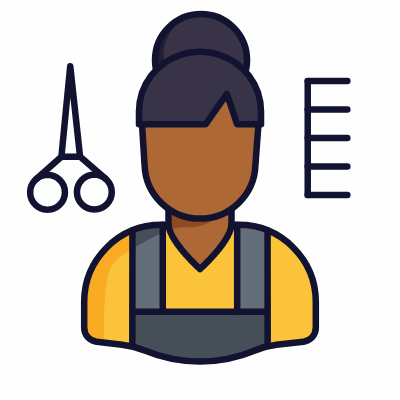 Hairdresser, Animated Icon, Lineal