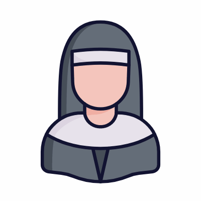 Nun, Animated Icon, Lineal