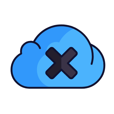Cloud error, Animated Icon, Lineal
