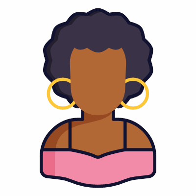 Afro, Animated Icon, Lineal