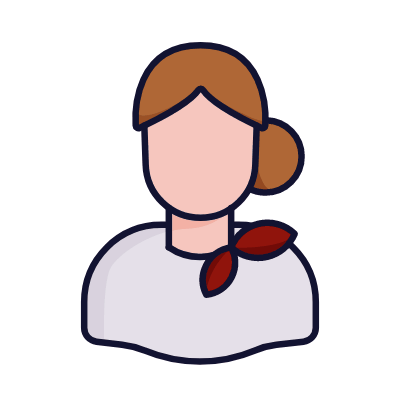 Stewardess, Animated Icon, Lineal