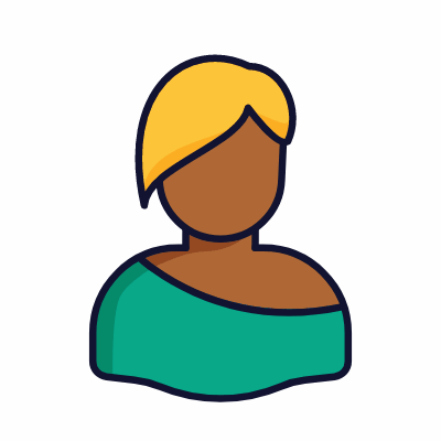 Short Hair, Animated Icon, Lineal