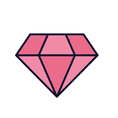 Diamond, Animated Icon, Lineal