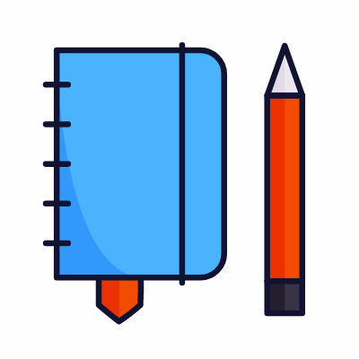 Notebook, Animated Icon, Lineal