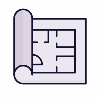 Building, Animated Icon, Lineal