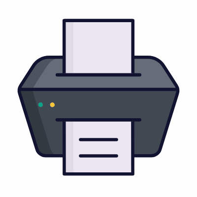 Printer, Animated Icon, Lineal