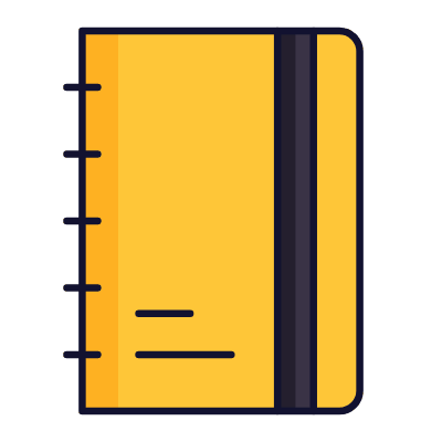 Notebook, Animated Icon, Lineal