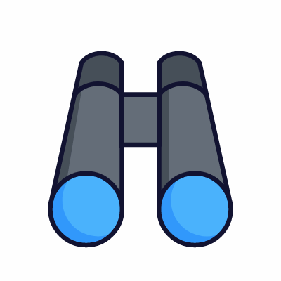 Telescope, Animated Icon, Lineal