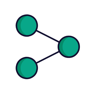 Share network, Animated Icon, Lineal