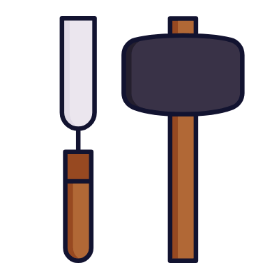 Hammers, Animated Icon, Lineal