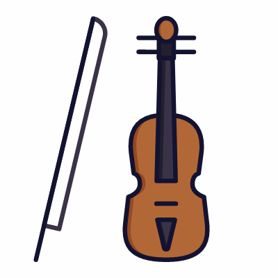 Violin, Animated Icon, Lineal