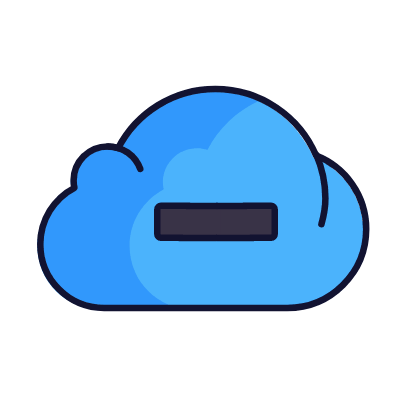 Cloud minus, Animated Icon, Lineal