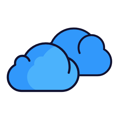 Clouds, Animated Icon, Lineal
