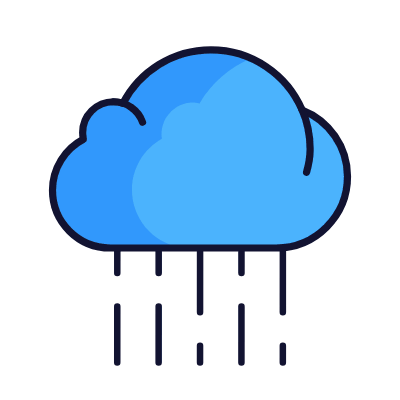 Heavy rain, Animated Icon, Lineal