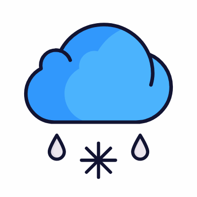 Snow & rain, Animated Icon, Lineal