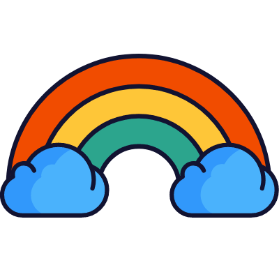 Rainbow, Animated Icon, Lineal