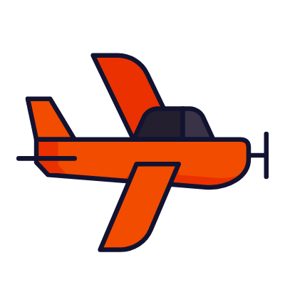 Plane, Animated Icon, Lineal