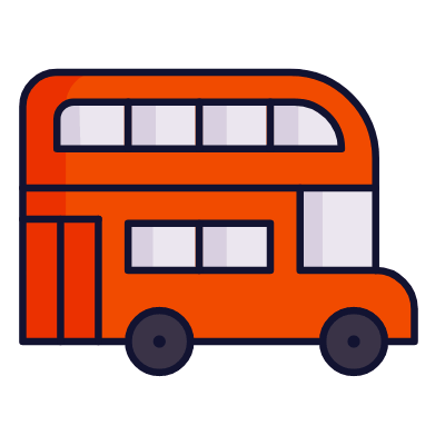 Doubledecker bus, Animated Icon, Lineal