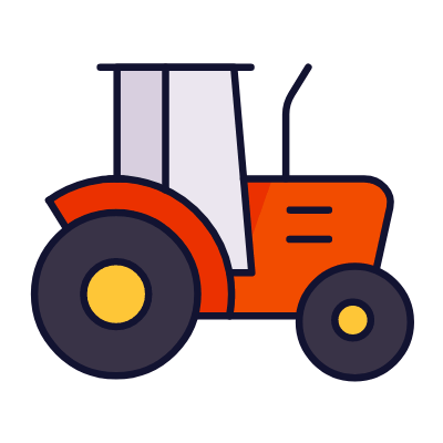 Tractor, Animated Icon, Lineal