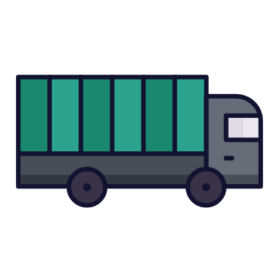 Truck, Animated Icon, Lineal