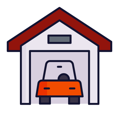 Garage, Animated Icon, Lineal