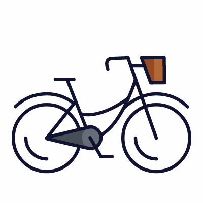Bicycle, Animated Icon, Lineal