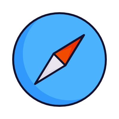 Compass, Animated Icon, Lineal