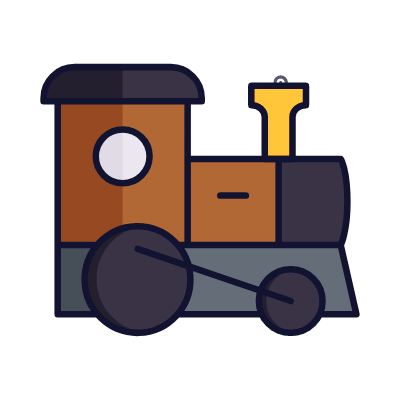 Locomotive, Animated Icon, Lineal