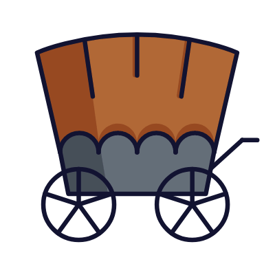 Old wagon, Animated Icon, Lineal
