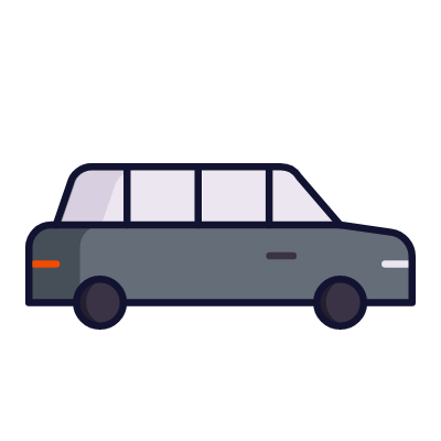 Limousine, Animated Icon, Lineal