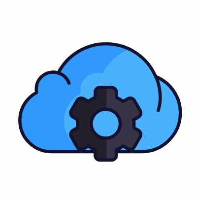 Cloud settings, Animated Icon, Lineal