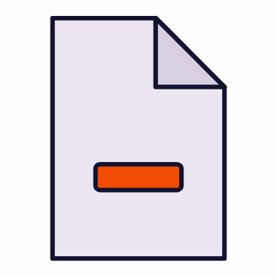 Remove documents, Animated Icon, Lineal
