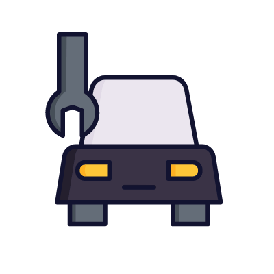 Car service, Animated Icon, Lineal